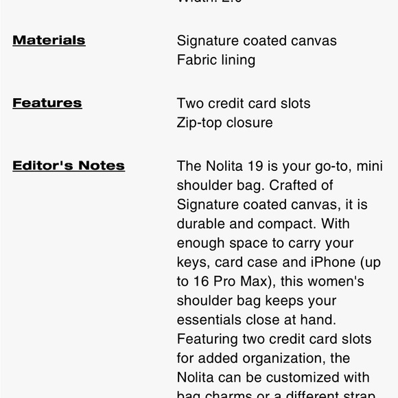 Coach Nolita Mini Purse Tan and White - Picture 10 of 10